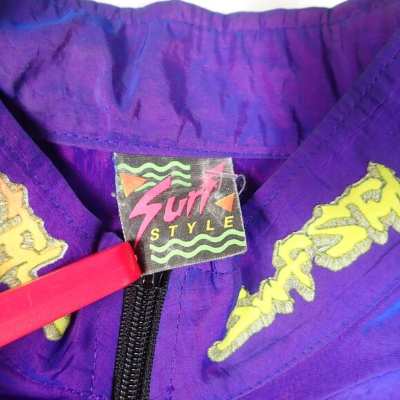 Lightweight Wind Jacket Surf Style Men's Interplanetary Body Gear Purple - Picture 3 of 5